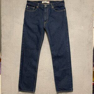 Levis 505 Jeans Men 38x34 Red Tab Registration Symbol Regular Fit Dark Blue Wash